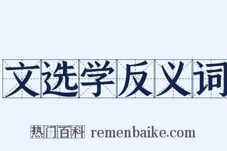 文选学反义词是什么意思的图片